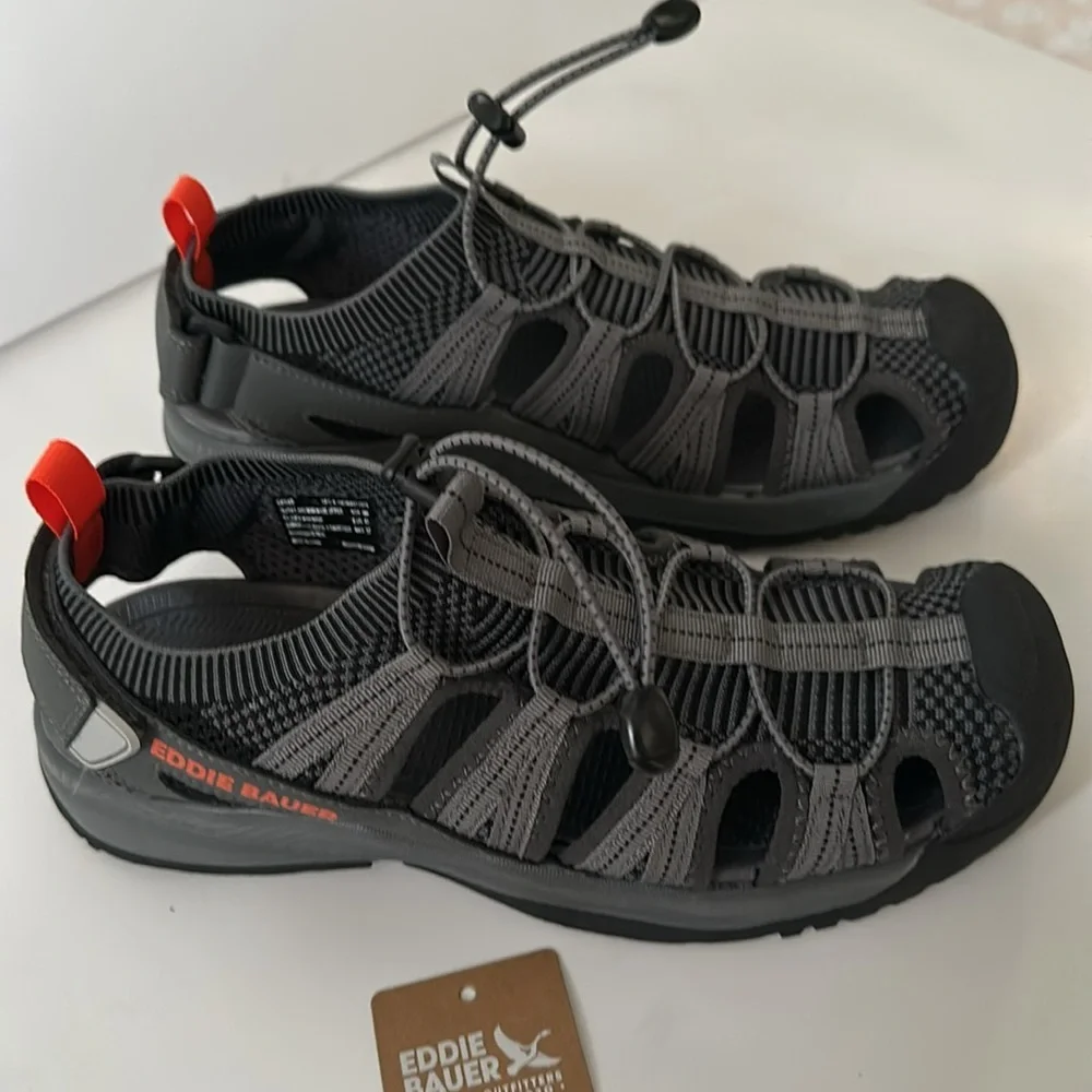 Eddie Bauer Men’s Gray and Black Water Shoes Size 9M